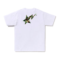 ABC 카모 베이프 스타 로고 티셔츠(M) WHITE/GREEN