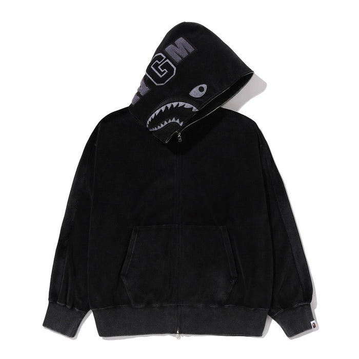 스노우 워시 샤크 릴렉스드 핏 풀 집 후드(M) BLACK