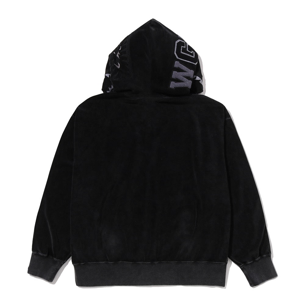 스노우 워시 샤크 릴렉스드 핏 풀 집 후드(M) BLACK