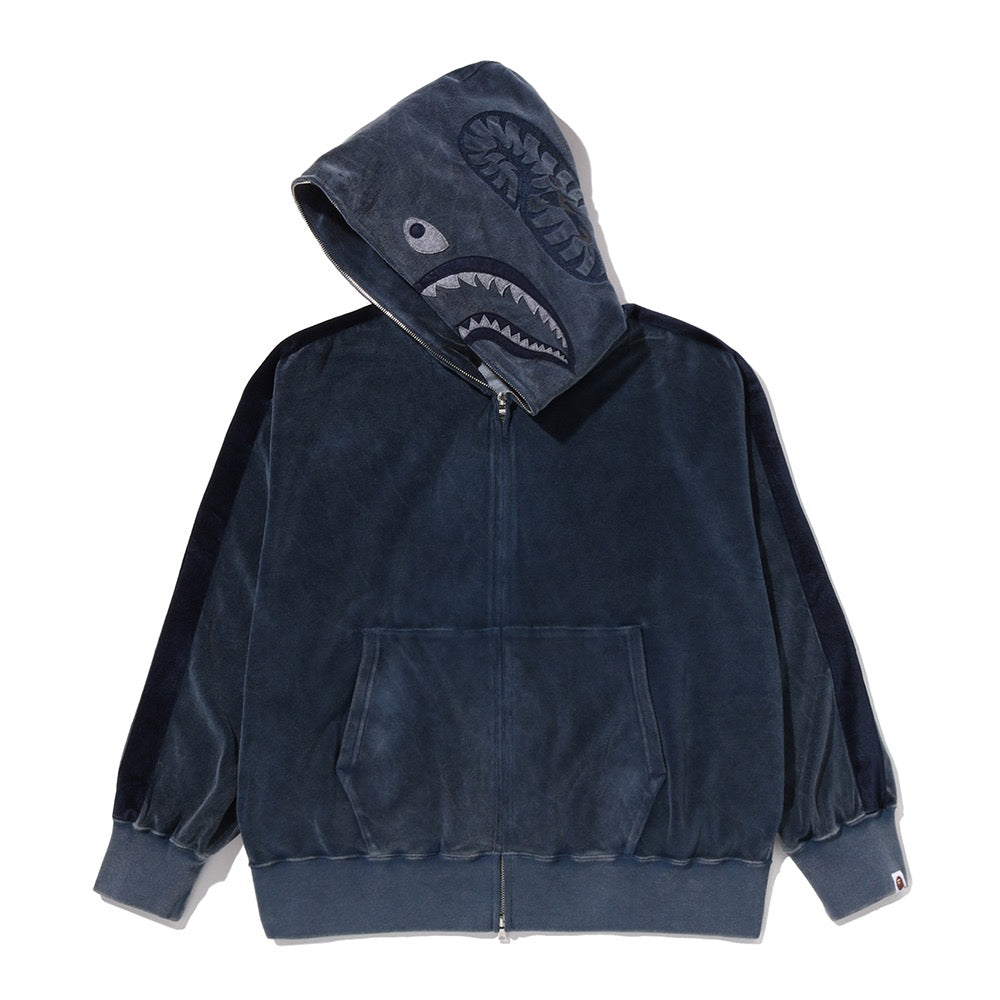 스노우 워시 샤크 릴렉스드 핏 풀 집 후드(M) NAVY