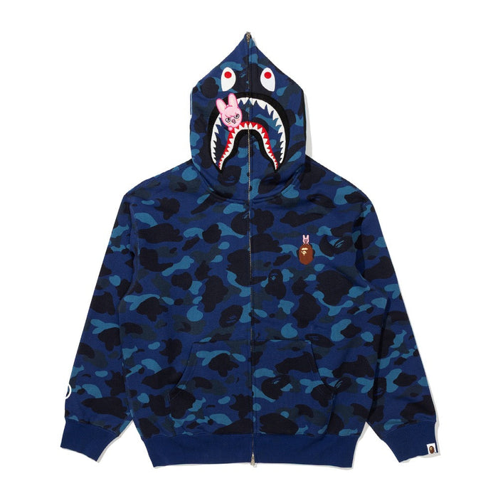 BAPE X STRAYKIDS DWAEKKI 샤크 풀 집 후드(M) BLUE
