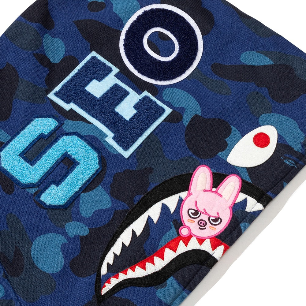 BAPE X STRAYKIDS DWAEKKI 샤크 풀 집 후드(M) BLUE