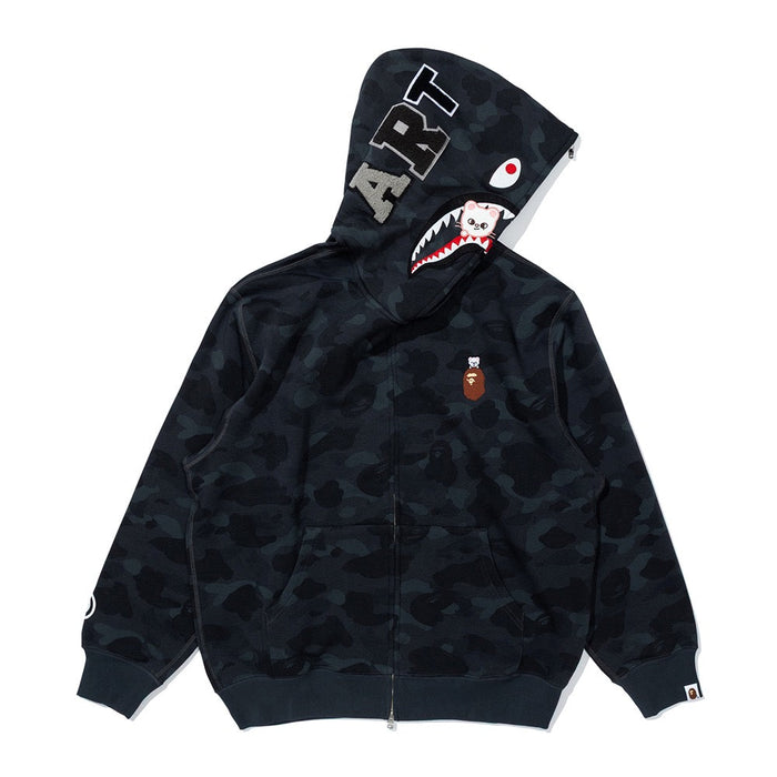 BAPE X STRAYKIDS JINIRET 샤크 풀 집 후드(M) BLACK