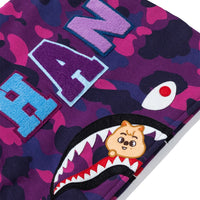 BAPE X STRAYKIDS HAN QUOKKA 샤크 풀 집 후드(M) PURPLE