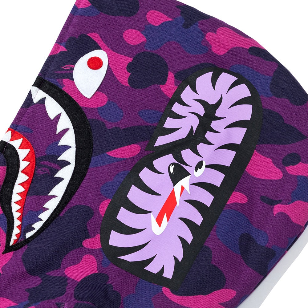 BAPE X STRAYKIDS HAN QUOKKA 샤크 풀 집 후드(M) PURPLE