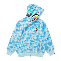 BAPE X STRAYKIDS BBOKARI 샤크 풀 집 후드(M) SAX