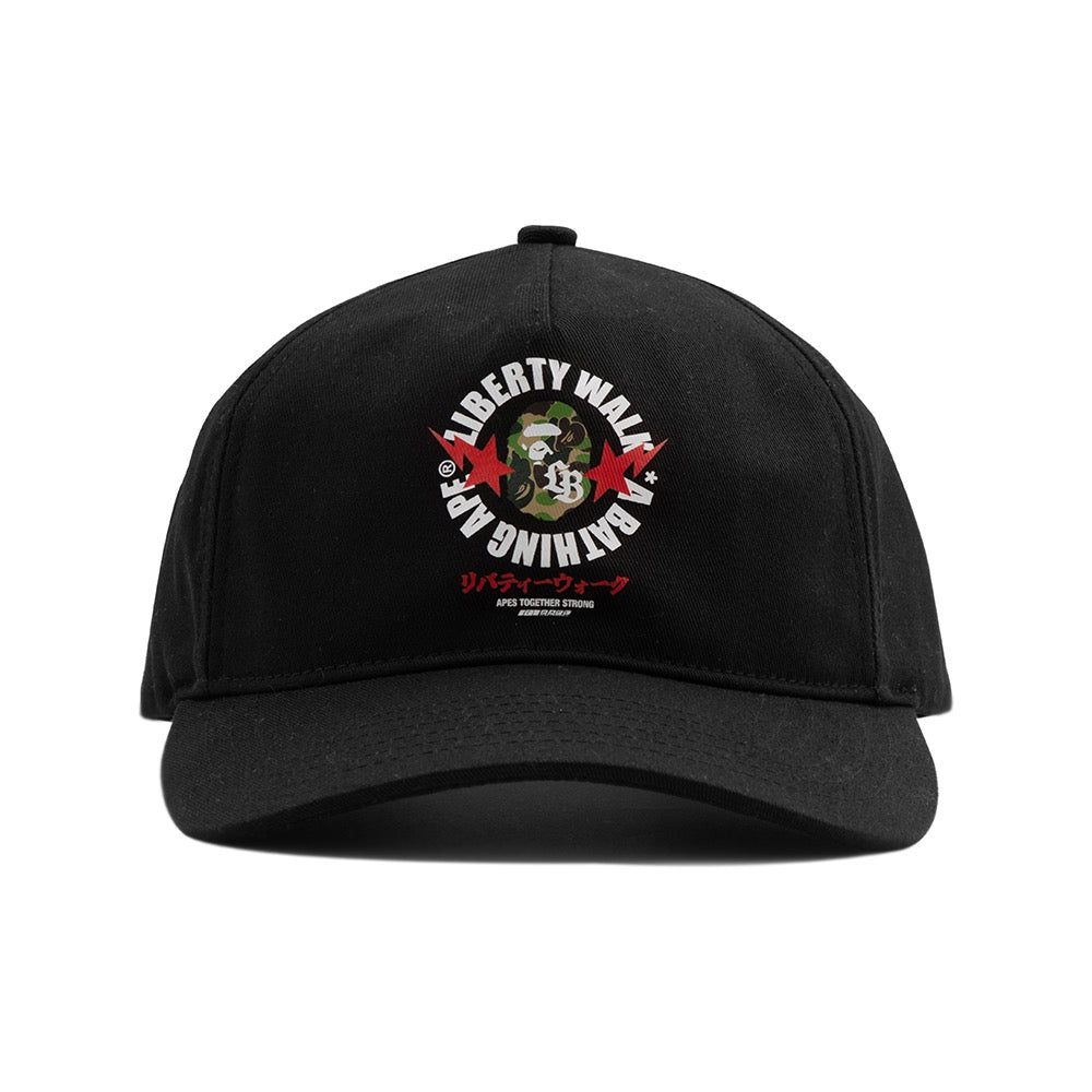 BAPE x Liberty Walk ABC 카모 비지 웍스 캡 BLACK