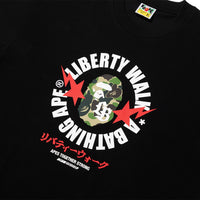 BAPE x Liberty Walk ABC 카모 비지 웍스 릴렉스트 핏 티셔츠 BLACK