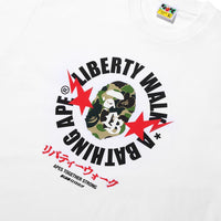 BAPE x Liberty Walk ABC 카모 비지 웍스 릴렉스트 핏 티셔츠 WHITE