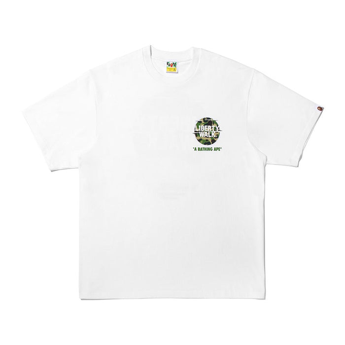 BAPE x Liberty Walk ABC 카모 로고 릴렉스트 핏 티셔츠 WHITE