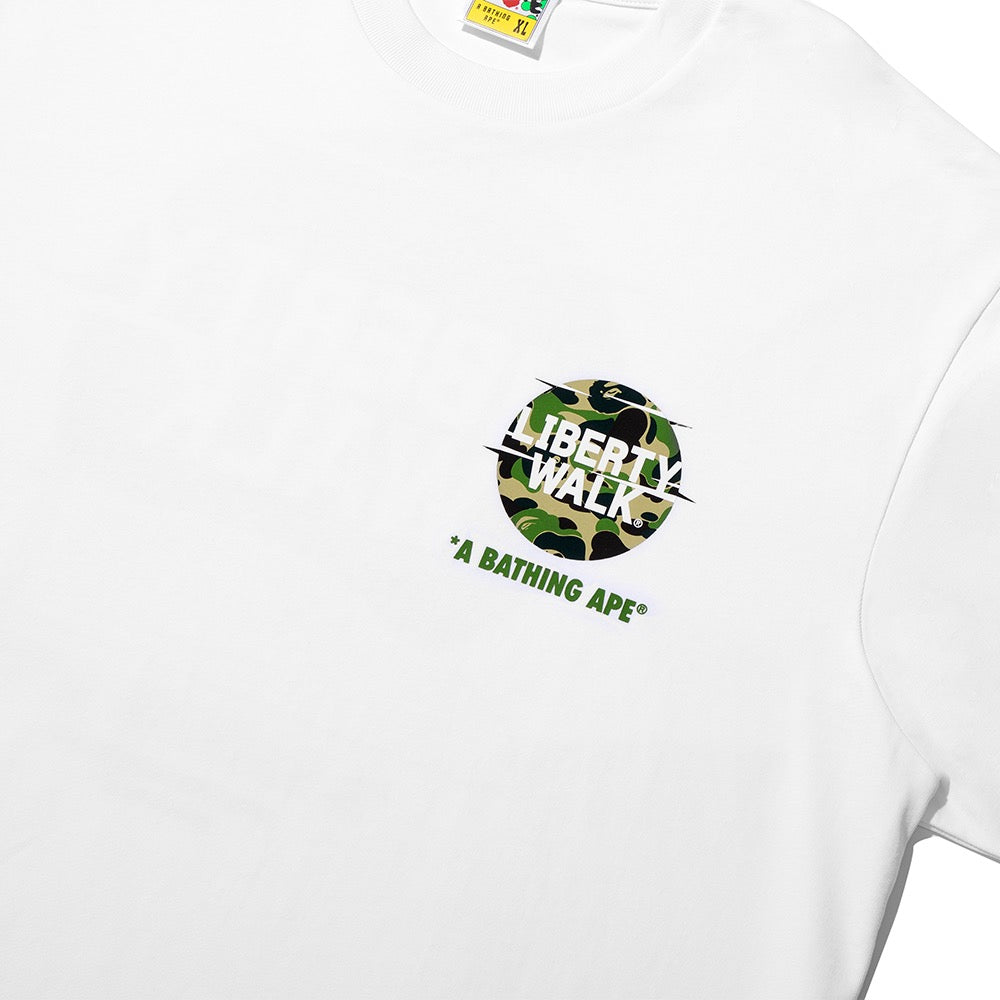 BAPE x Liberty Walk ABC 카모 로고 릴렉스트 핏 티셔츠 WHITE
