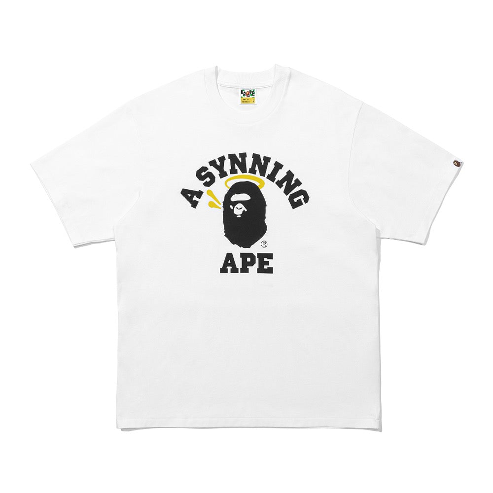 BAPE X SPOTIFY BY CENTRAL CEE 콜리지 릴렉스트 핏 티셔츠(M) WHITE