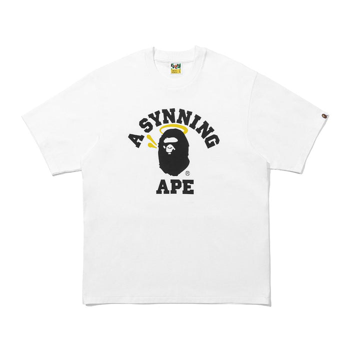BAPE X SPOTIFY BY CENTRAL CEE 콜리지 릴렉스트 핏 티셔츠(M) WHITE