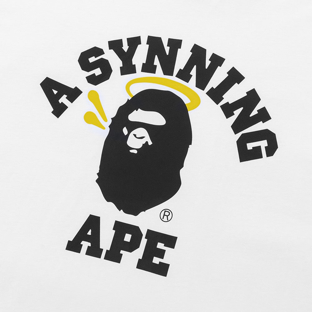 BAPE X SPOTIFY BY CENTRAL CEE 콜리지 릴렉스트 핏 티셔츠(M) WHITE