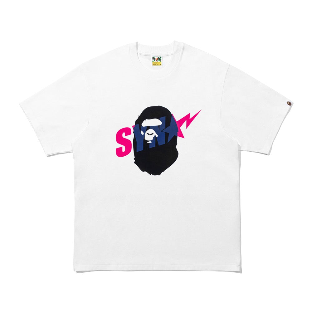 BAPE X SPOTIFY BY CENTRAL CEE 에이프 헤드 릴렉스드 핏 티셔츠(M) WHITE