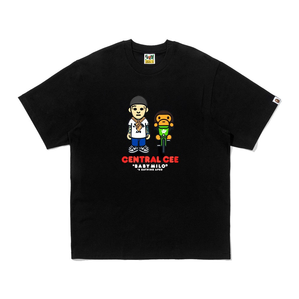 BAPE X SPOTIFY BY CENTRAL CEE 베이비 마일로 릴렉스드 핏 티셔츠(M) BLACK