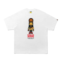BAPE X WWE 로만 레인즈 베이비 마일로 릴렉스트 핏 티셔츠(M) WHITE