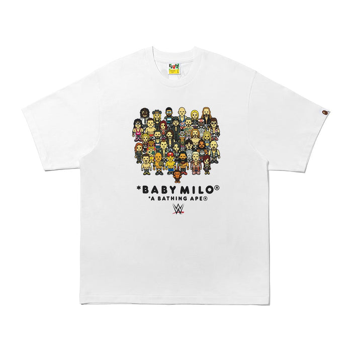 BAPE X WWE 레슬러 베이비 마일로 릴렉스드 핏 티셔츠(M) WHITE