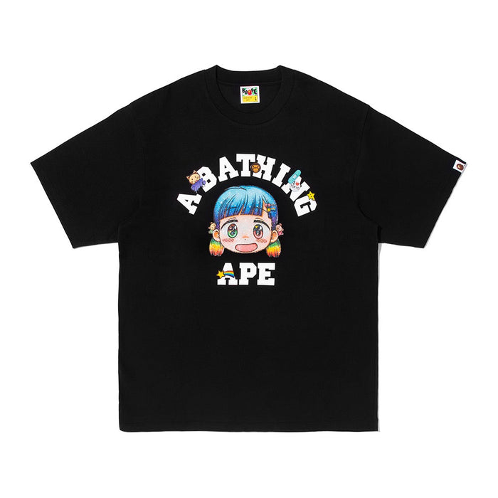 BAPE X MR. 콜리지 릴렉스드 핏 티셔츠(M) BLACK