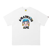BAPE X MR. 콜리지 릴렉스드 핏 티셔츠(M) WHITE