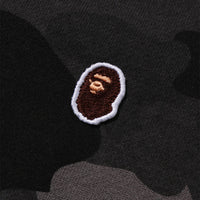 원 포인트 컬러 카모 크롭 풀 집 후드(M) BLACK