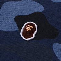 원 포인트 컬러 카모 크롭 풀 집 후드(M) NAVY