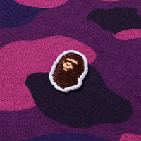 원 포인트 컬러 카모 크롭 풀 집 후드(M) PURPLE