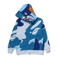 메가 ABC 카모 더블 샤크 릴렉스드 핏 풀 집 후드(M) BLUE