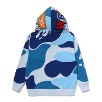 메가 ABC 카모 더블 샤크 릴렉스드 핏 풀 집 후드(M) BLUE