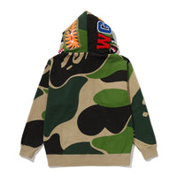 메가 ABC 카모 더블 샤크 릴렉스드 핏 풀 집 후드(M) GREEN