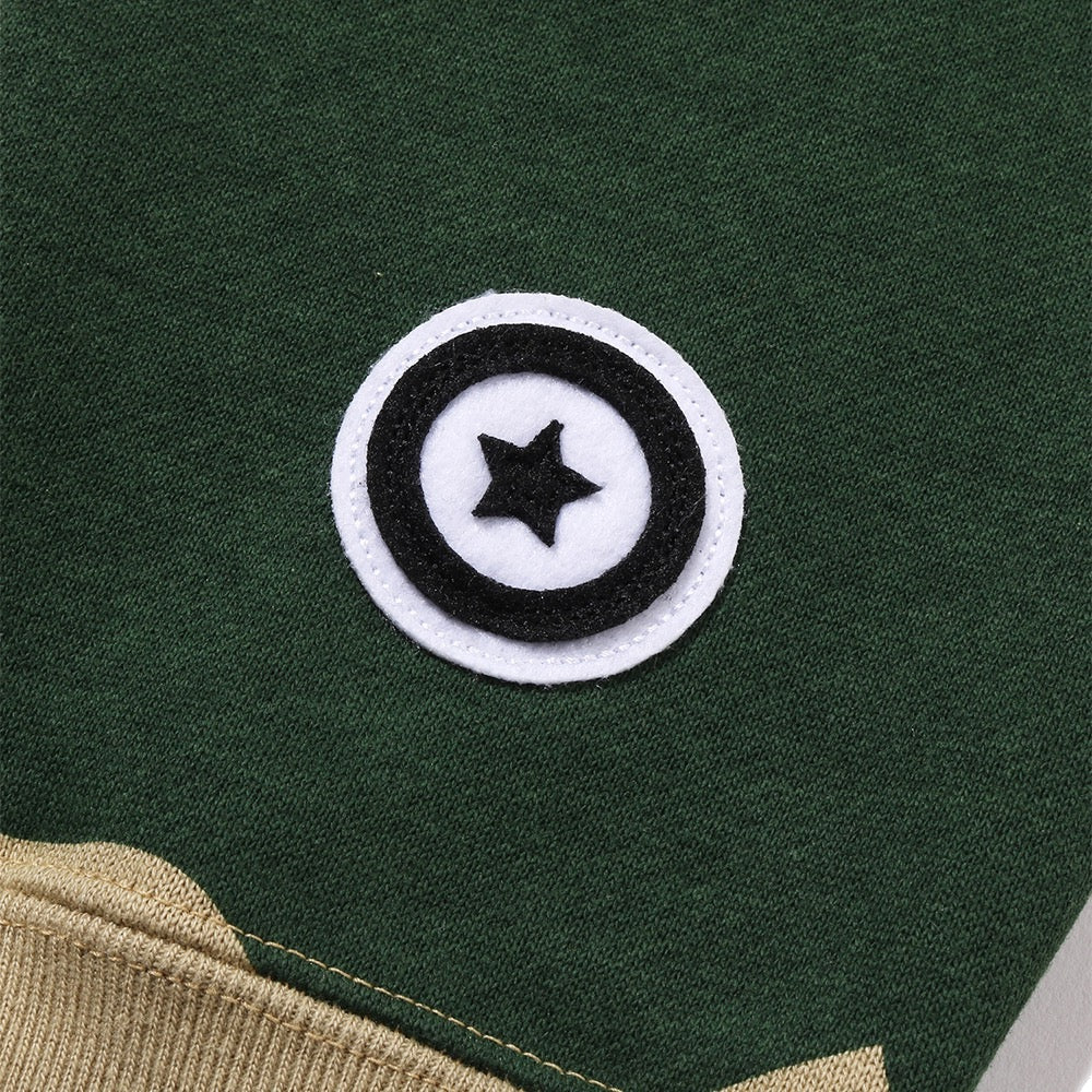 메가 ABC 카모 더블 샤크 릴렉스드 핏 풀 집 후드(M) GREEN