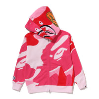 메가 ABC 카모 더블 샤크 릴렉스드 핏 풀 집 후드(M) PINK