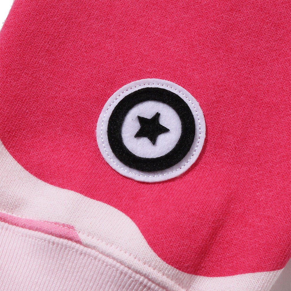 메가 ABC 카모 더블 샤크 릴렉스드 핏 풀 집 후드(M) PINK