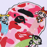 BAPE X THE POWERPUFF GIRLS 에이프 헤드 풀오버 후드(W) WHITE