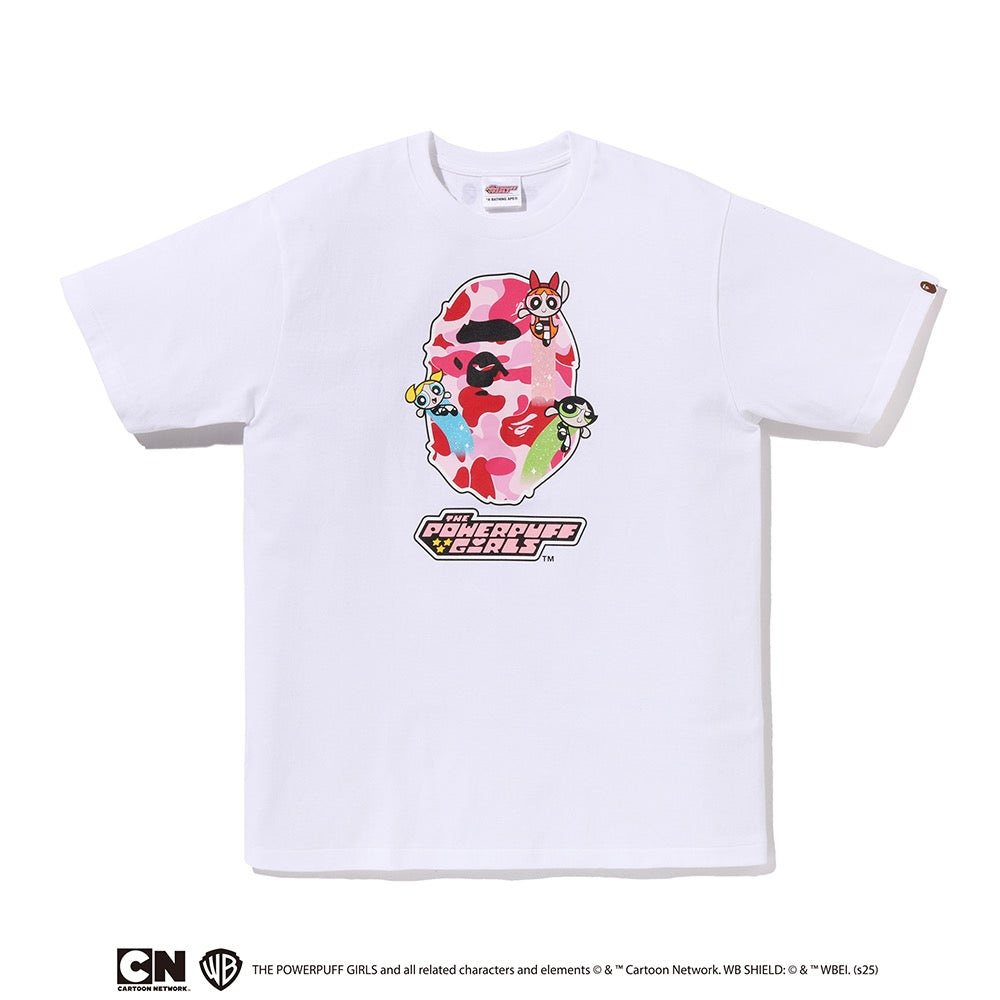BAPE X THE POWERPUFF GIRLS 에이프 헤드 티셔츠(W) WHITE