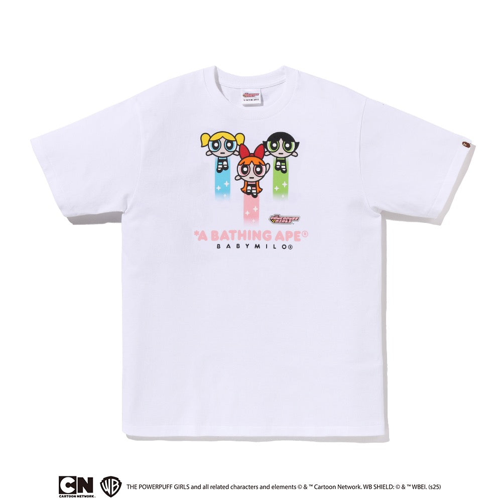BAPE X THE POWERPUFF GIRLS 베이비 마일로 티셔츠(W) WHITE