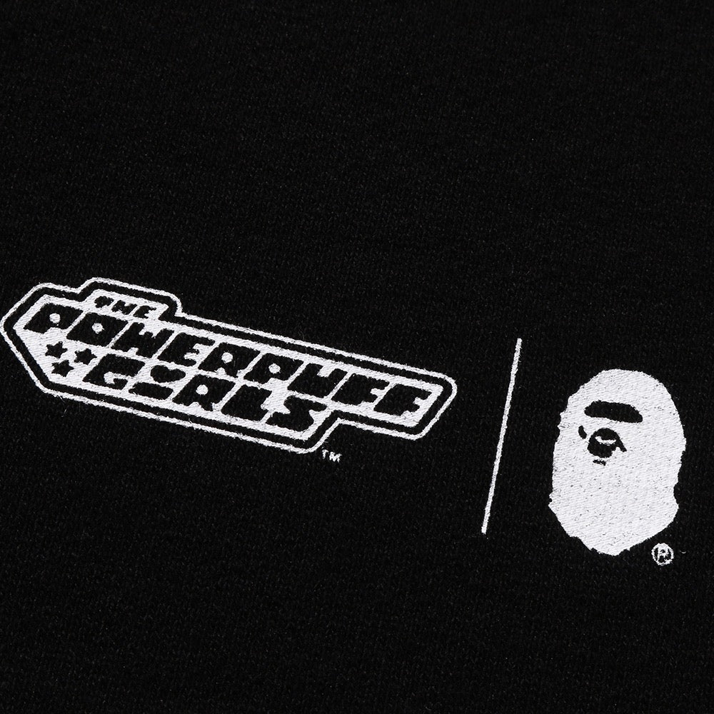 BAPE X THE POWERPUFF GIRLS 에이프 헤드 풀오버 후드(W) BLACK