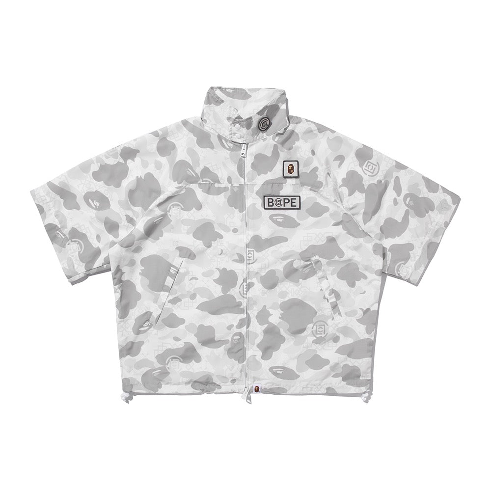 BAPE X CLOT 카모 슬리브 디테처블 레인 자켓(M) WHITE