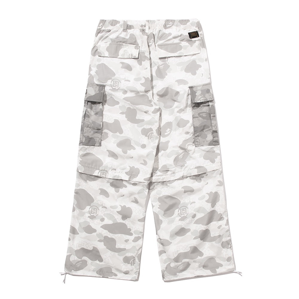 BAPE X CLOT 카모 디테처블 릴렉스드 핏 카고 팬츠(M) WHITE