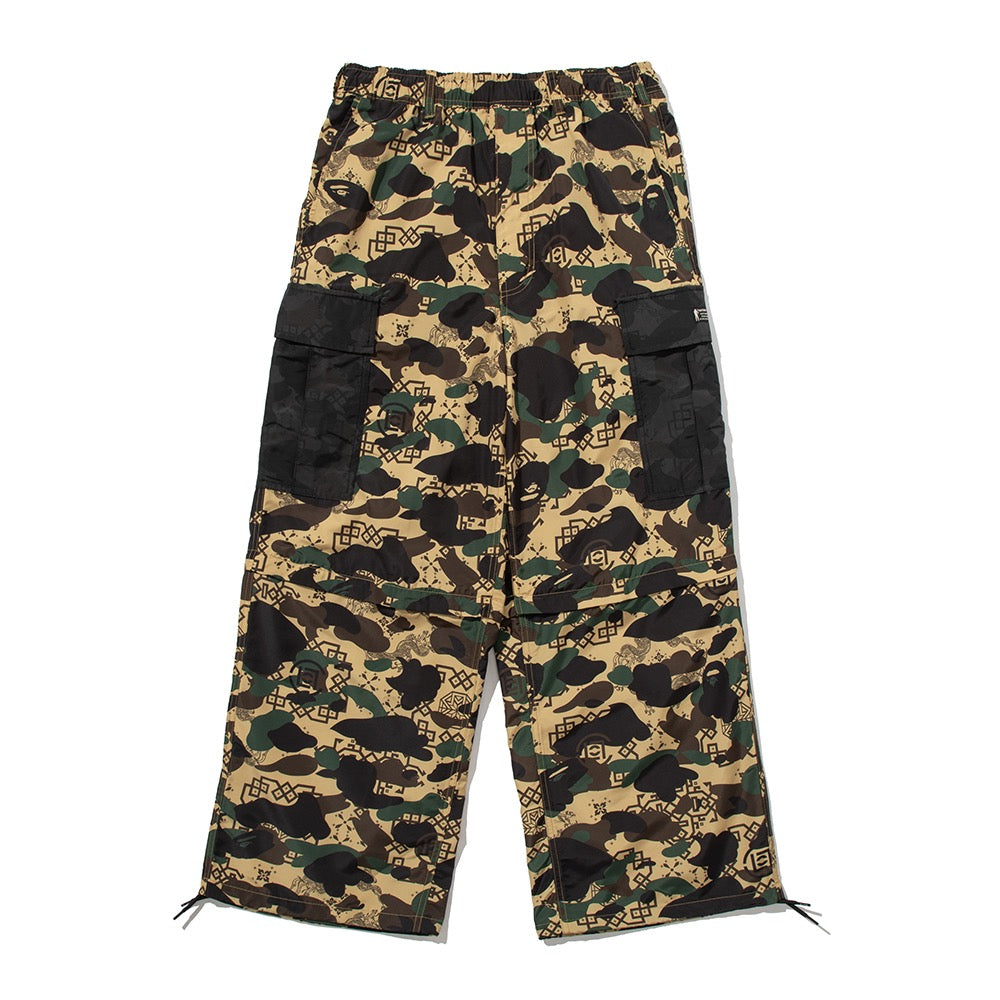 BAPE X CLOT 카모 디테처블 릴렉스드 핏 카고 팬츠(M) YELLOW