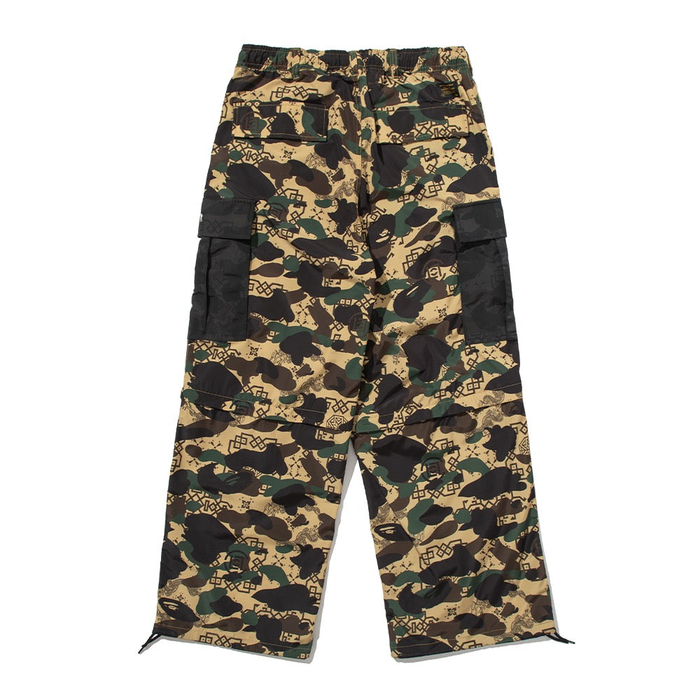 BAPE X CLOT 카모 디테처블 릴렉스드 핏 카고 팬츠(M) YELLOW