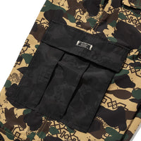 BAPE X CLOT 카모 디테처블 릴렉스드 핏 카고 팬츠(M) YELLOW