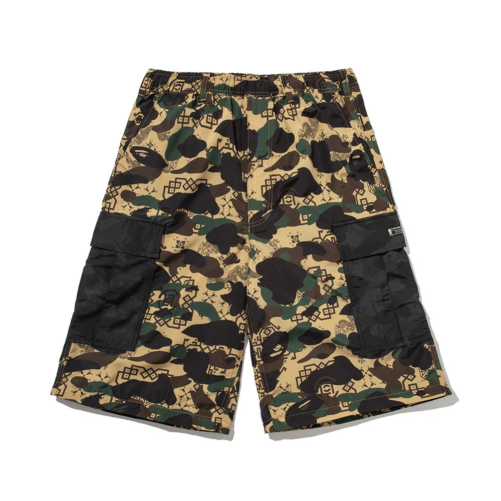 BAPE X CLOT 카모 디테처블 릴렉스드 핏 카고 팬츠(M) YELLOW