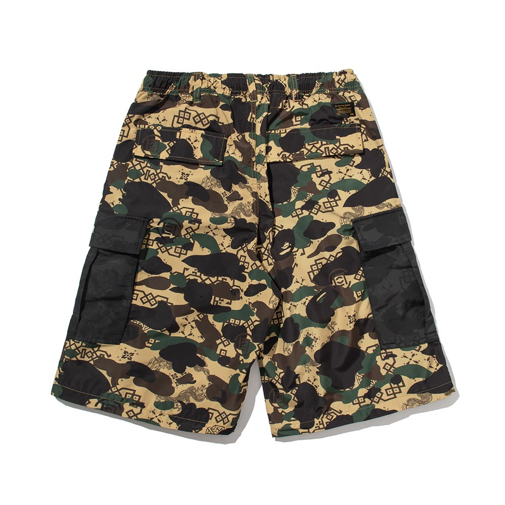 BAPE X CLOT 카모 디테처블 릴렉스드 핏 카고 팬츠(M) YELLOW