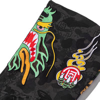 BAPE X CLOT 카모 스플릿 샤크 릴렉스드 핏 풀 집 후드(M) BLACK