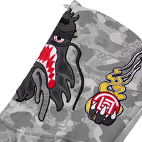 BAPE X CLOT 카모 스플릿 샤크 릴렉스드 핏 풀 집 후드(M) GRAY