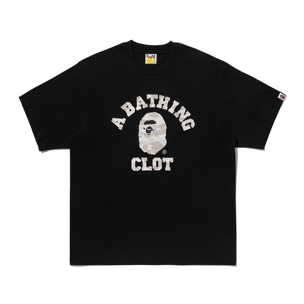 BAPE X CLOT 콜리지 릴렉스드 핏 티셔츠(M) BLACK