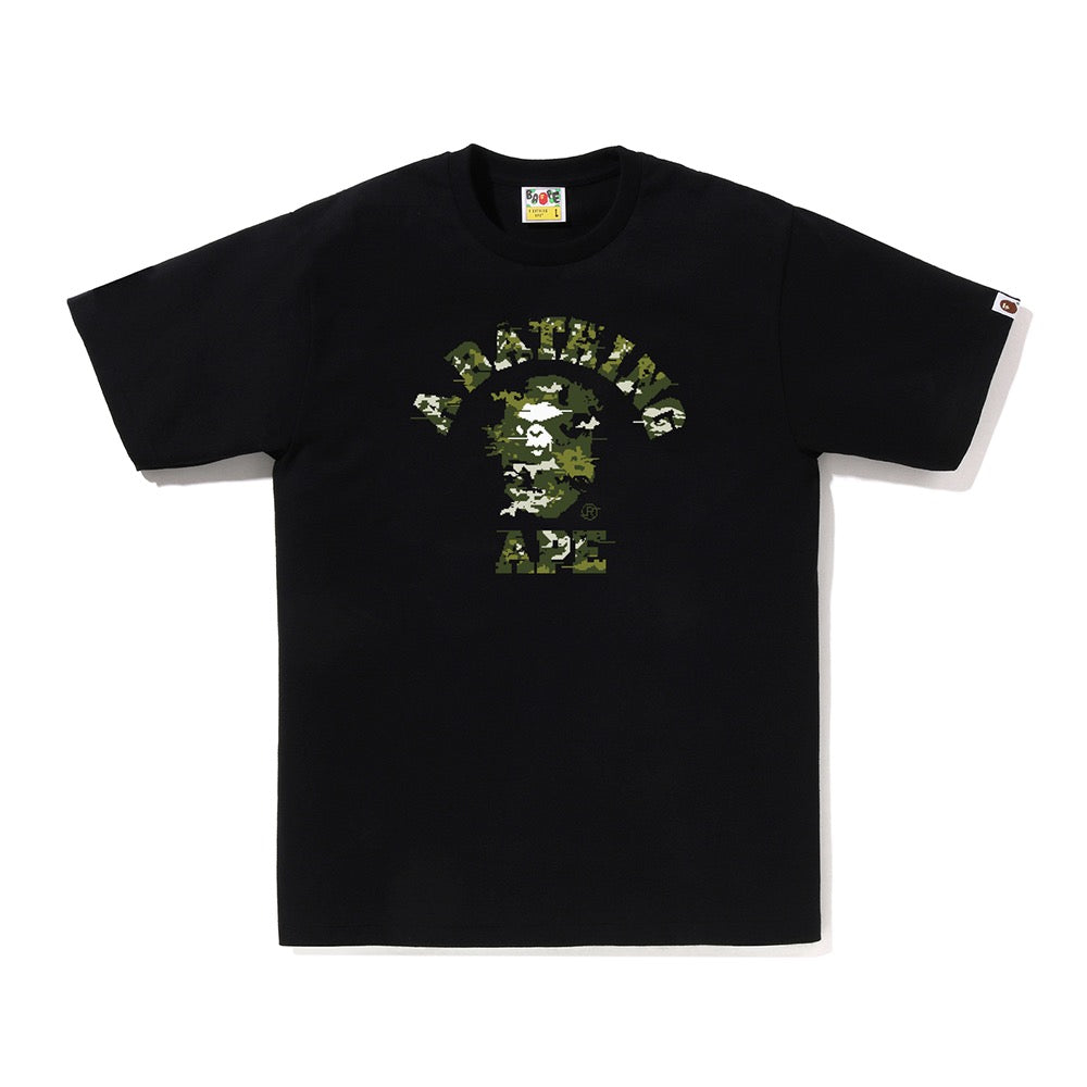 멀티 픽셀 카모 콜리지 티셔츠(M) BLACK/GREEN