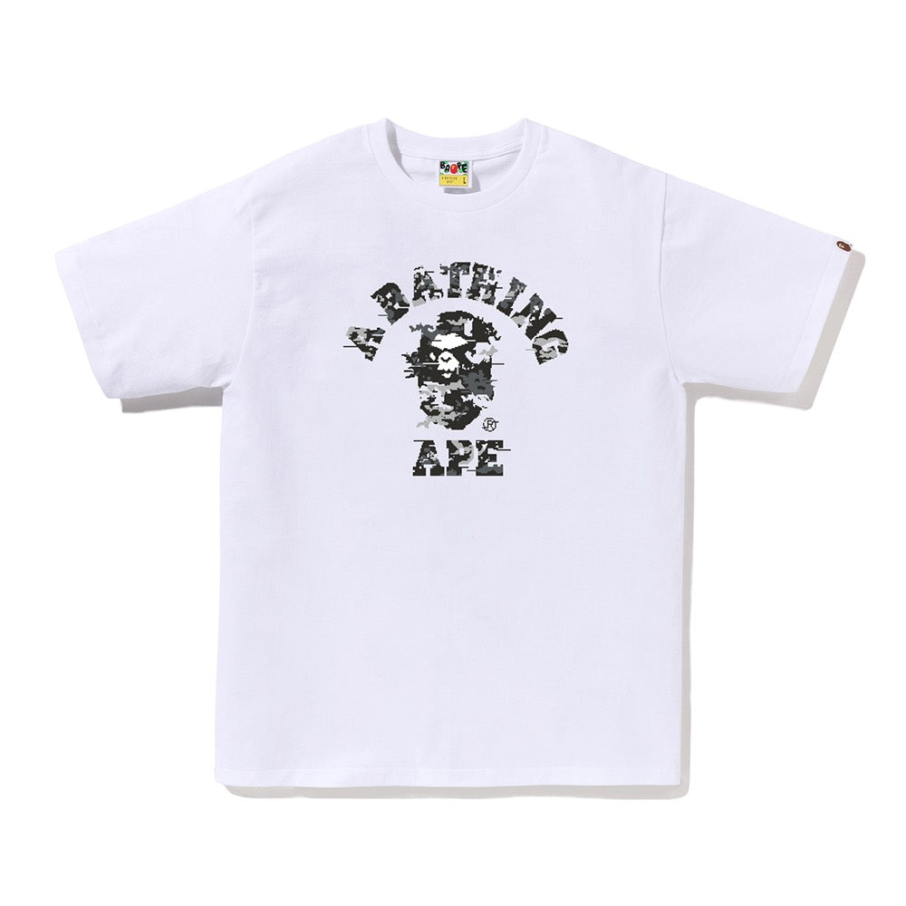 멀티 픽셀 카모 콜리지 티셔츠(M) WHITE/BLACK