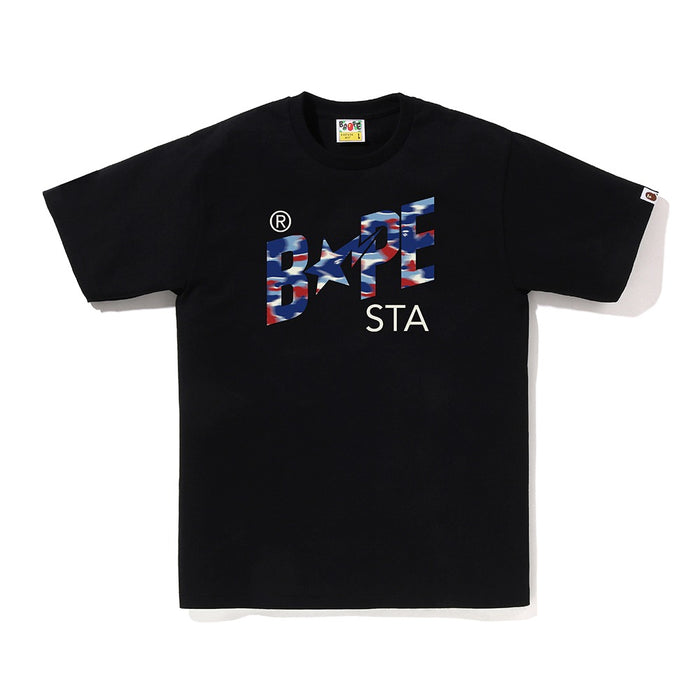 스크린 카모 베이프 스타 티셔츠(M) BLACK